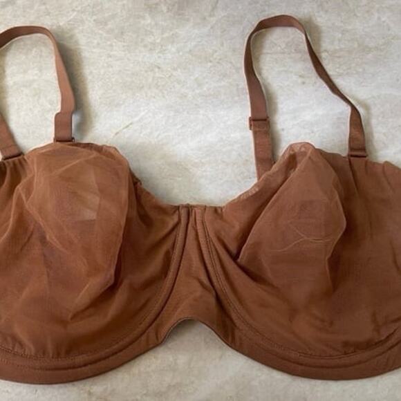 Skims bronze underwire sheer bra 42DD New with tags - Picture 8 of 10